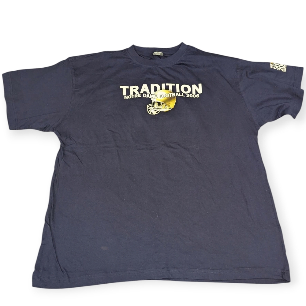 Notre Dame Shirt XXL Blue VINTAGE 2006 Football Tradition Fighting Irish Alumni